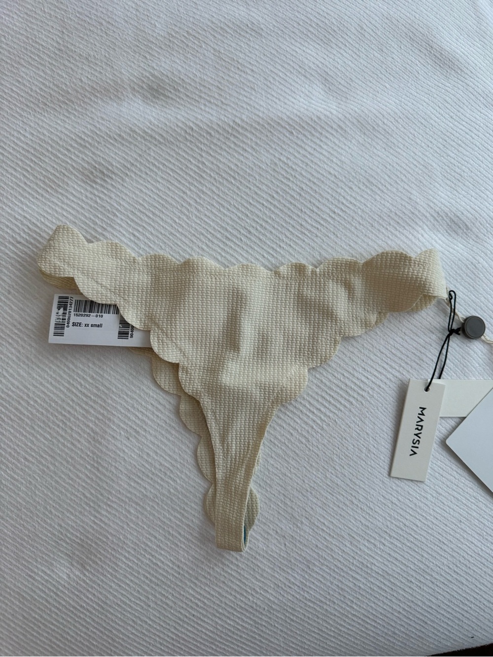 Marysia Swim Cream Scalloped bikini Bottoms
